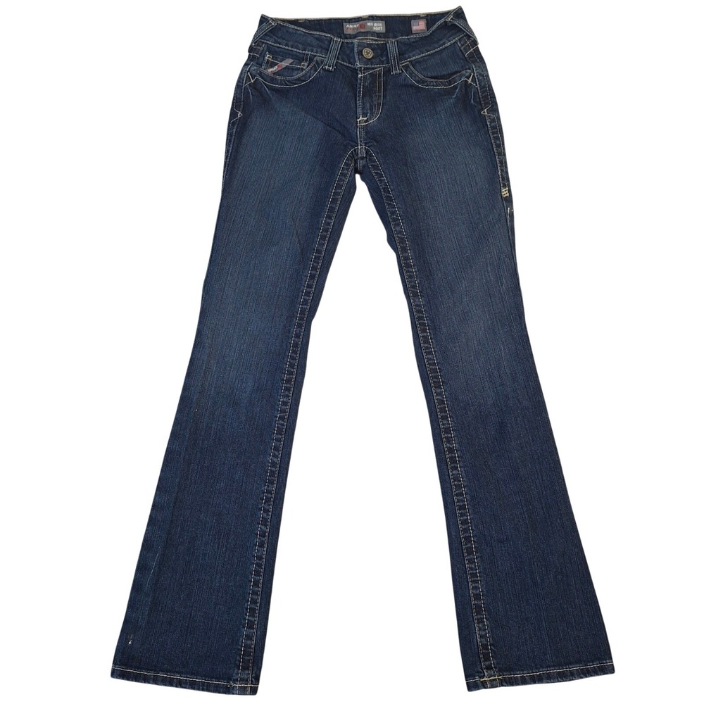 Ariat FR Jeans Womens 25R Mid Rise Bootcut Flame Resistant Dark Wash Denim Work